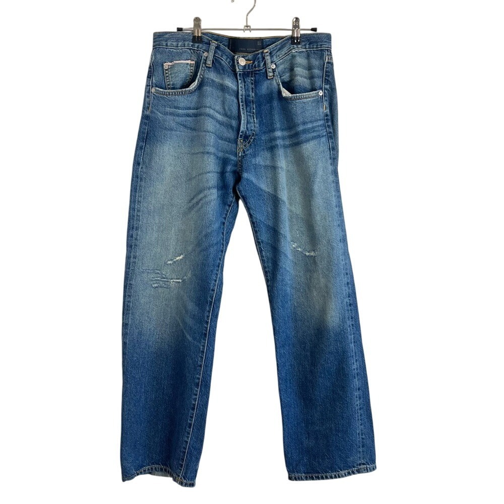 Zara Studio Wide Leg Distressed High Rise Jeans Blue Size S - Picture 15 of 16